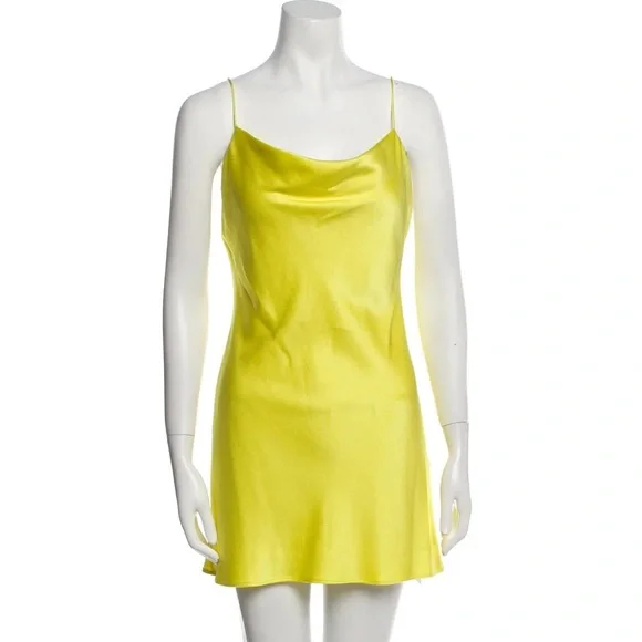 alice and olivia yellow dress + Women's Bianca Twist Strap Asymmetrical Godet Maxi Dress, Butter, 0 : Clothing, Shoes & Jewelry sculpting silhouette NWT Alice + Olivia Yellow